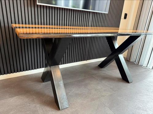 Epoxy eettafel, Huis en Inrichting, Tafels | Eettafels, Nieuw, 50 tot 100 cm, 150 tot 200 cm, Vijf personen of meer, Rechthoekig