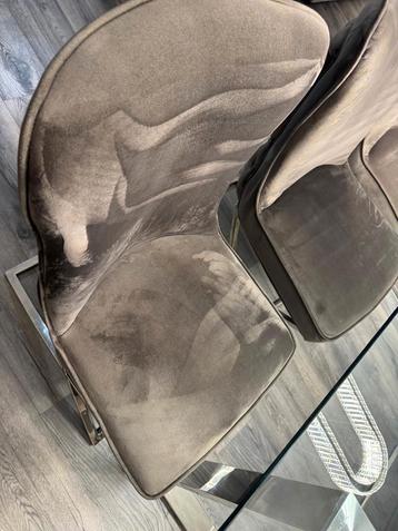 6 Richmond Stoelen - Taupe, Grijs, Zilver beschikbaar voor biedingen