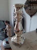 ANTIEK OUD ........ GROOT ... ZILVERGLAS  ...  KANDELAAR., Antiek en Kunst, Antiek | Kandelaars, Ophalen of Verzenden, Koper of Brons