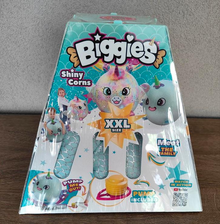 Biggies XXL Shiny unicorn. (NIEUW!), Kinderen en Baby's, Speelgoed | Poppen, Nieuw, Ophalen of Verzenden