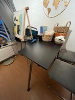 Zwart Bureau - Verstelbaar, Ophalen, In hoogte verstelbaar, Gebruikt, Bureau