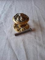 oude deurknop met achterplaat, Ophalen of Verzenden, Gebruikt, Koper of Messing, Overige typen
