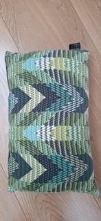 Groen Sierkussen met Geometrisch Patroon 28 x 43, Ophalen of Verzenden, Zo goed als nieuw, Groen, Vierkant