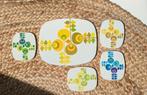 Set vintage seventies onderzetters Worchester ware, Ophalen of Verzenden, Gebruikt, Glas of Kopje