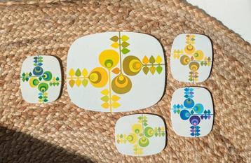 Set vintage seventies onderzetters Worchester ware beschikbaar voor biedingen