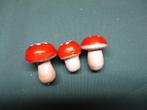 Nog 8 Oude vintage watten paddestoeltjes, Ophalen of Verzenden, Gebruikt