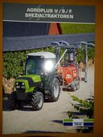 Folder Deutz Agroplus spezialtraktoren V / S / F smalspoor, Boeken, Gelezen, Ophalen of Verzenden, Tractor en Landbouw
