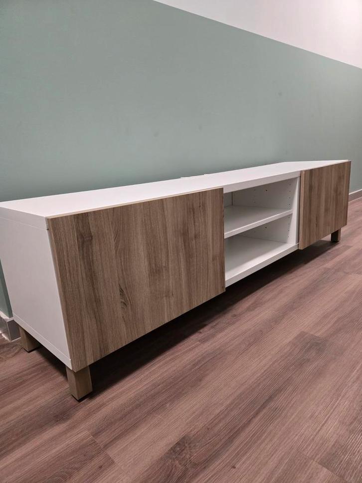 IKEA Besta TV meubel, Huis en Inrichting, Kasten | Dressoirs, Zo goed als nieuw, 150 tot 200 cm, 25 tot 50 cm, Met deur(en), Met plank(en)