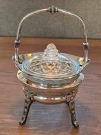 Vintage verzilverde schaaltje op pootjes, Antiek en Kunst, Antiek | Goud en Zilver, Ophalen