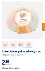 GEZOCHT Alison & Mea colored wool yarn, Verzenden, Nieuw, Breien of Haken, Wol of Garen