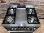 Luxe Boretti zwart hoogglans Fornuis Incl. Afzuigkap 90 cm, Fornello Esperta, Ophalen of Verzenden, Zo goed als nieuw, Energieklasse A of zuiniger