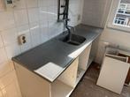 RVS aanrechtblad met spoelbak, Huis en Inrichting, Ophalen, Gebruikt, Staal of Rvs