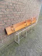 Teakhout plank rek kapstok teak xxl wandkapstok countrystyle, Ophalen of Verzenden, Gebruikt