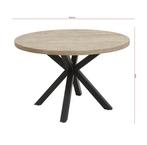 Eettafel Bressano Naturel Crème, Ophalen, Zo goed als nieuw, Rond, 100 tot 150 cm