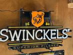Swinckels Reclame Lichtbord - Zeldzaam en Sfeervol, Ophalen, Gebruikt, Reclamebord, Plaat of Schild