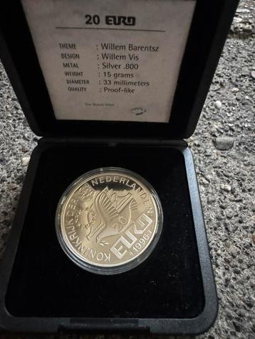 Zilveren 20 euro willem barentsz beschikbaar voor biedingen