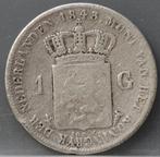 Schaarse 1 gulden 1843  Willem 2, Zilver, 1 gulden, Koning Willem II, Losse munt