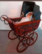 ❇️antiek poppenwagentje met porceleinen popje❇️, Antiek en Kunst, Ophalen