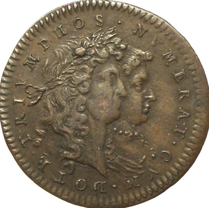 Frankrijk token / rekenpenning 17e eeuw (zeldzaam), Postzegels en Munten, Penningen en Medailles, Buitenland, Ophalen of Verzenden