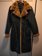 Vintage Spijkerjas met Bontkraag, Blauw, J-ket, Maat 42/44 (L), Ophalen of Verzenden