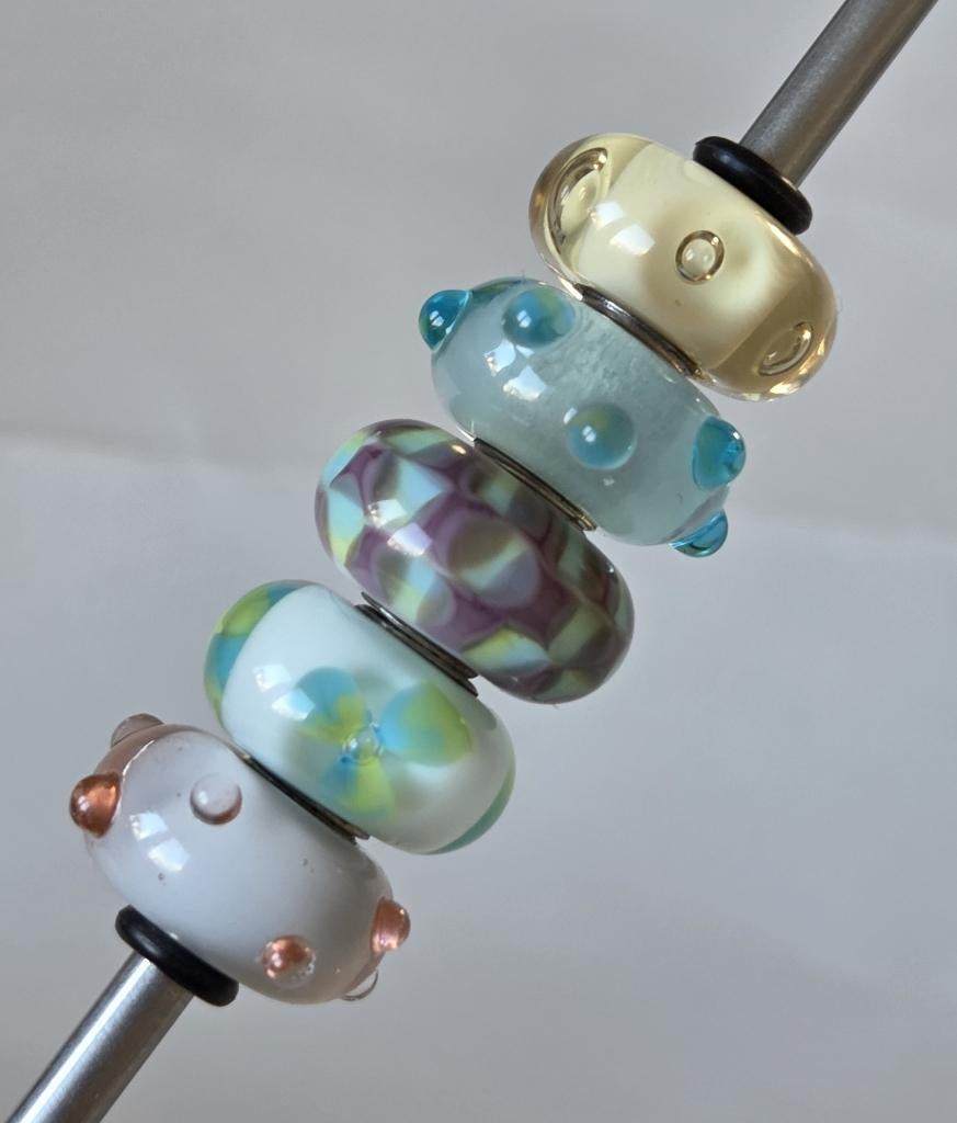 Trollbeads NOG 3 BEADS,  samen voor €24, Sieraden, Tassen en Uiterlijk, Bedels, -, Verzenden, -, Zo goed als nieuw