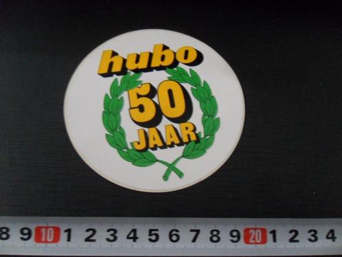 sticker bouwmarkt HUBO 50 jaar, Verzamelen, Stickers, Zo goed als nieuw, Bedrijf of Vereniging, Ophalen