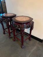Antieken rozenhouten tafeltjes marmer, Antiek en Kunst, Antiek | Meubels | Tafels, Ophalen