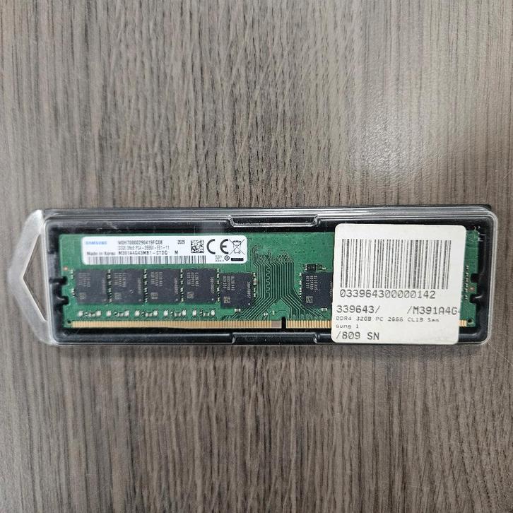 DDR4 32GB PC 3200 CL22 Samsung ECC unbuff. bulk - NIEUW, Computers en Software, RAM geheugen, Nieuw, Desktop, 32 GB, DDR4, Ophalen of Verzenden
