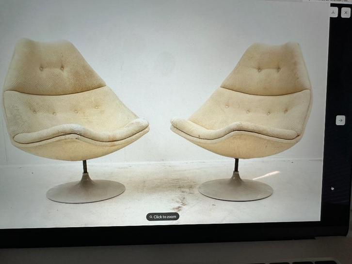 Geoffrey D. Harcourt Artifort   ‘F511’ fauteuils, Huis en Inrichting, Fauteuils, Gebruikt, Metaal, Stof, 75 tot 100 cm, 75 tot 100 cm
