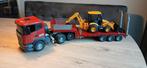 Bruder Scania met oplegger en JCB voertuig, Ophalen, Zo goed als nieuw