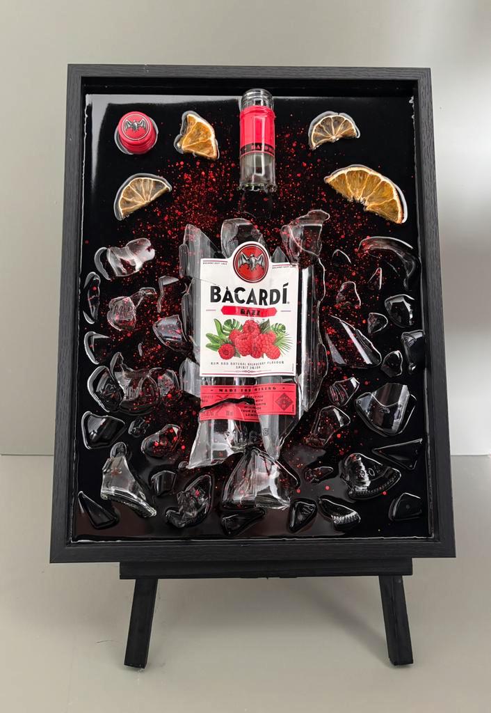 Bacardi razz Epoxy schilderij, Antiek en Kunst, Kunst | Schilderijen | Modern, Ophalen of Verzenden