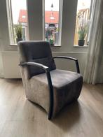 Industriële fauteuil met gladde stof, Huis en Inrichting, Ophalen, 75 tot 100 cm, Zo goed als nieuw, Metaal