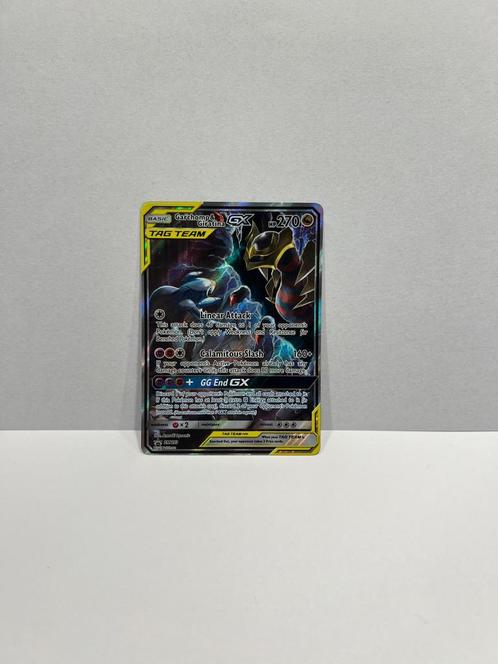 Te koop: pokémon kaart - Girantina & Garchomp GX tag team., Hobby en Vrije tijd, Verzamelkaartspellen | Pokémon, Zo goed als nieuw