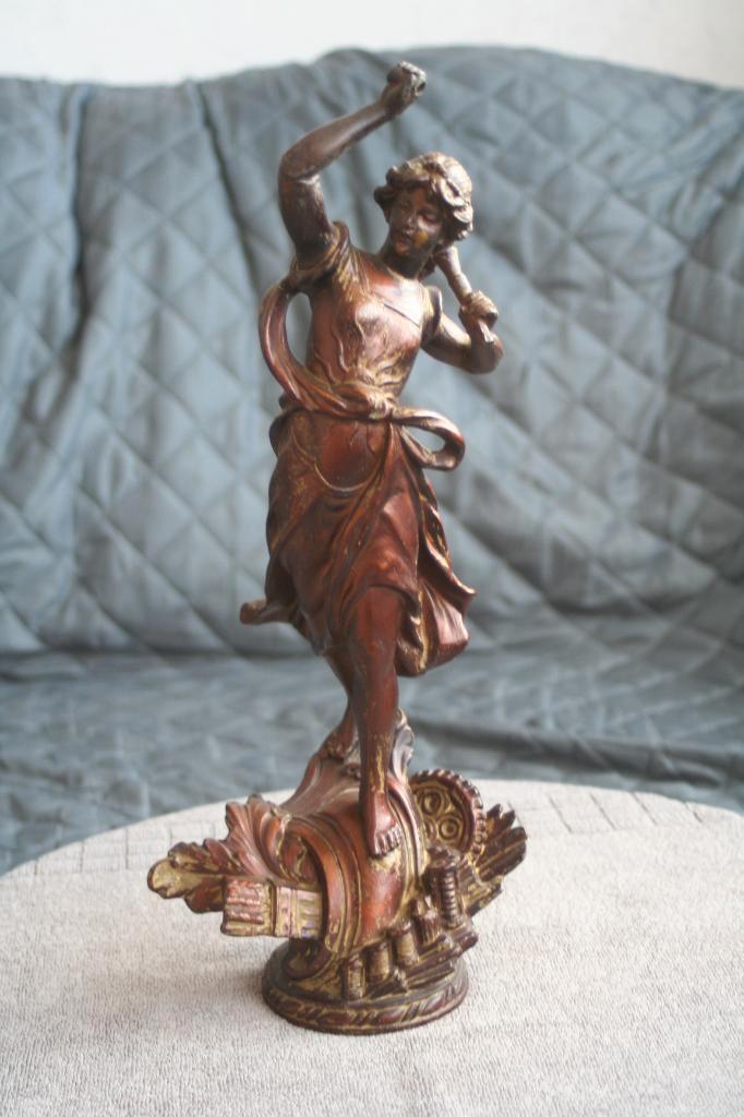 Antieke fraaie zamak beeld - Frankrijk - begin 1900., Antiek en Kunst, Kunst | Beelden en Houtsnijwerken, Ophalen of Verzenden