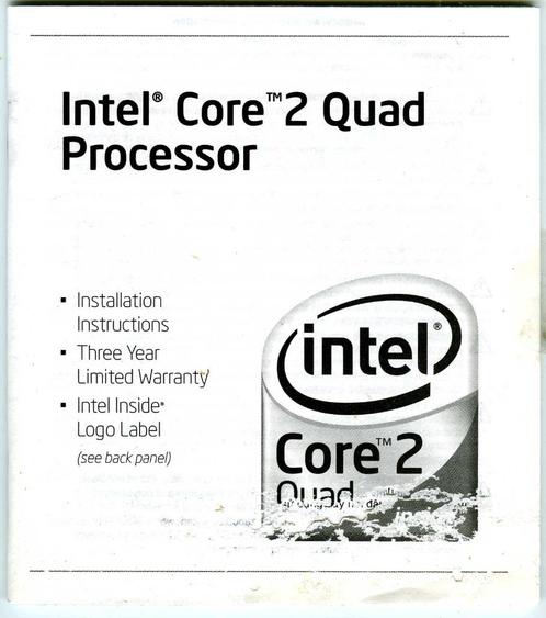 Intel Core TM2 Quad Processor, Boeken, Informatica en Computer, Zo goed als nieuw, Hardware, Ophalen of Verzenden