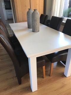 Witte Eettafel 190x90x80 beschikbaar voor biedingen