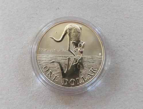 1 oz Zilver Kangaroo munt (RAM) van 1997 uit Australië, Postzegels en Munten, Edelmetalen en Baren, Zilver, Ophalen of Verzenden