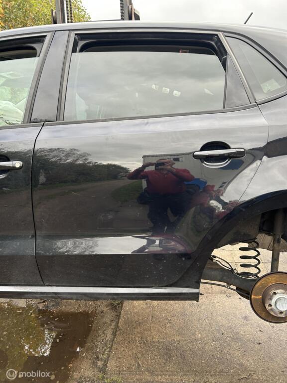 Achterdeur links  zwart Volkswagen Polo 6R ('09-'14), Auto-onderdelen, Carrosserie en Plaatwerk, Deur, Volkswagen, Achter, Links
