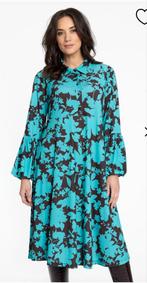 YOEK JONES A-lijn jurk M (44/46/48) - Turquoise bloem, Yoek, Overige kleuren, Verzenden, Jurk