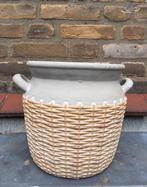 Grote stevige terracotta pot mand, Tuin en Terras, Rond, Binnen, Ophalen of Verzenden, Zo goed als nieuw