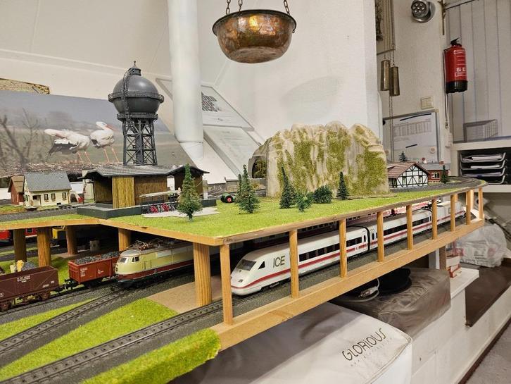 Modelspoorbaan, Hobby en Vrije tijd, Modeltreinen | H0, Gebruikt, Treinset, Wisselstroom, Overige merken, Ophalen of Verzenden