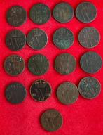 Grote verzameling halve centen, centen en 2,5 cent Willem 3, Ophalen, Koning Willem III, 1 cent, Setje