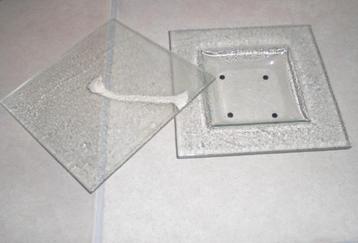 vierkant glazen waxinelicht sfeerlicht olielampje, Pagode beschikbaar voor biedingen