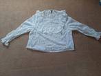 Romantische shirt blouse creme kant roezel XL H&M, Nieuw, H&M, Ophalen of Verzenden, Wit