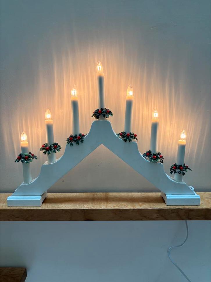 Vintage Konst Smide Advents Kandelaar, Diversen, Kerst, Gebruikt, Ophalen of Verzenden