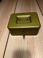 Geldkist van metaal, Ophalen of Verzenden, Gebruikt, Metaal of Blik, Overige thema's