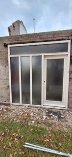 Gebruikte Hardhouten Kozijnen en dubbel glas, Doe-het-zelf en Verbouw, Kozijnen en Schuifpuien, Gebruikt, Raamkozijn, Inclusief glas