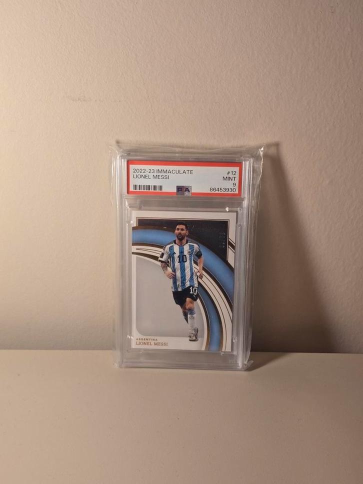 Lionel Messi panini immaculate /75 psa 9 Argentinië kaartje, Hobby en Vrije tijd, Stickers en Plaatjes, Zo goed als nieuw, Plaatje