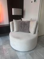 Beige velvet loveseat inclusief alle kussens, Huis en Inrichting, Ophalen, Tweepersoons, 75 tot 100 cm, Zo goed als nieuw