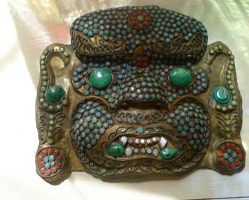 masker koper met turquoise uit Mahakala beschikbaar voor biedingen